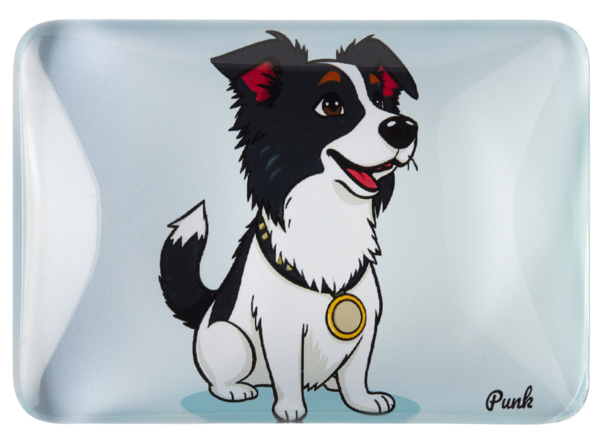 Crystal Glass Border Collie Fridge Magnet | Ideal Gift