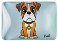 Crystal Glass Boxer dog Fridge Magnet