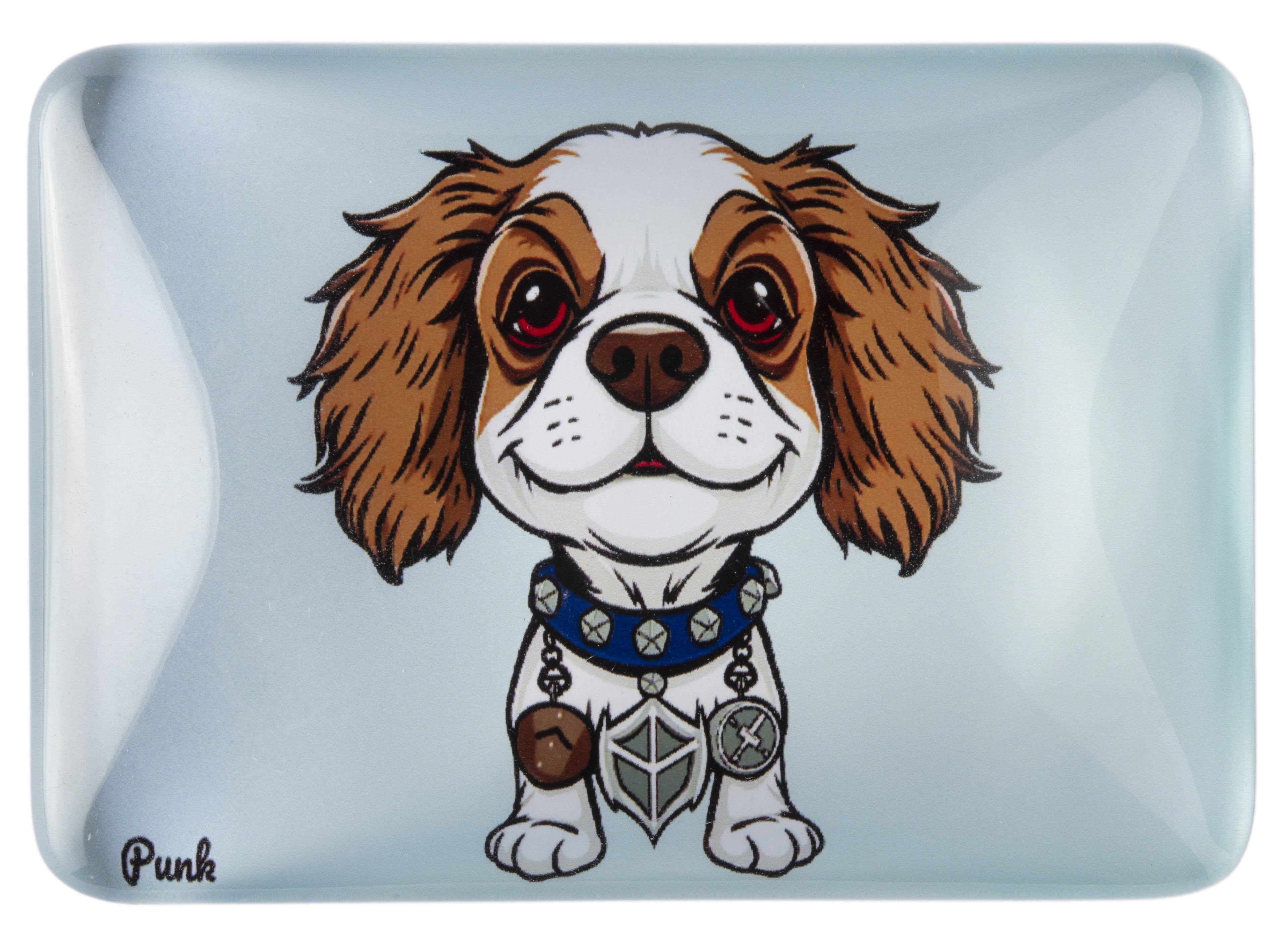 Crystal Glass Cocker Spaniel Fridge Magnet