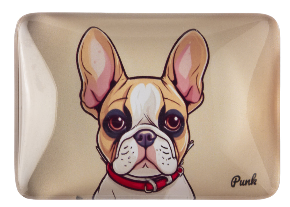 Crystal Glass French Bulldog Fridge Magnet — Ideal Gift