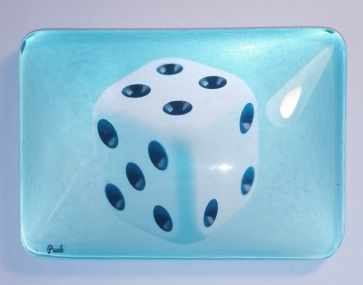 Crystal Glass Dice Fridge Magnet | Fun Gift
