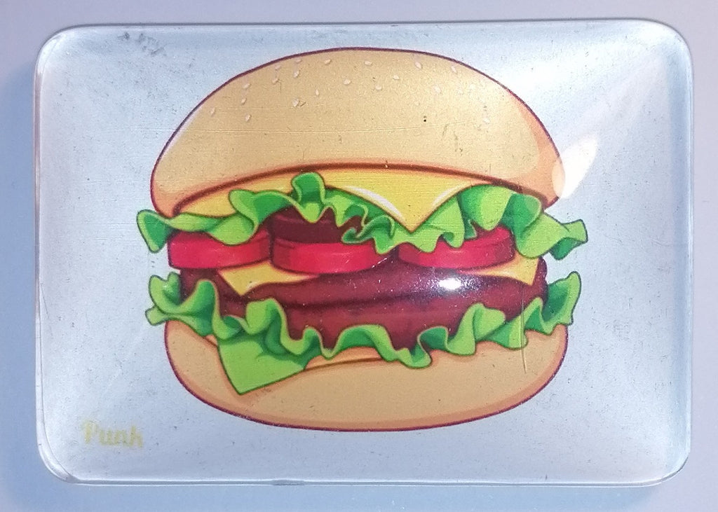 Crystal Glass Food Beefburger Fridge Magnet | Fun Gift