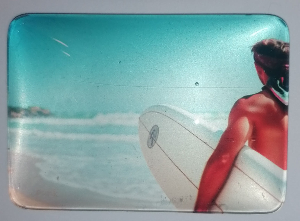 Crystal Glass Male Surfer Fridge Magnet | Fun Gift