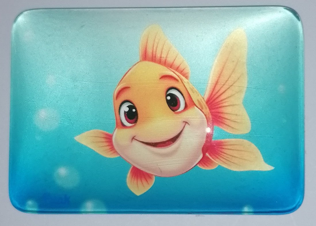 Crystal Glass Goldfish Fridge Magnet | Fun Gift |