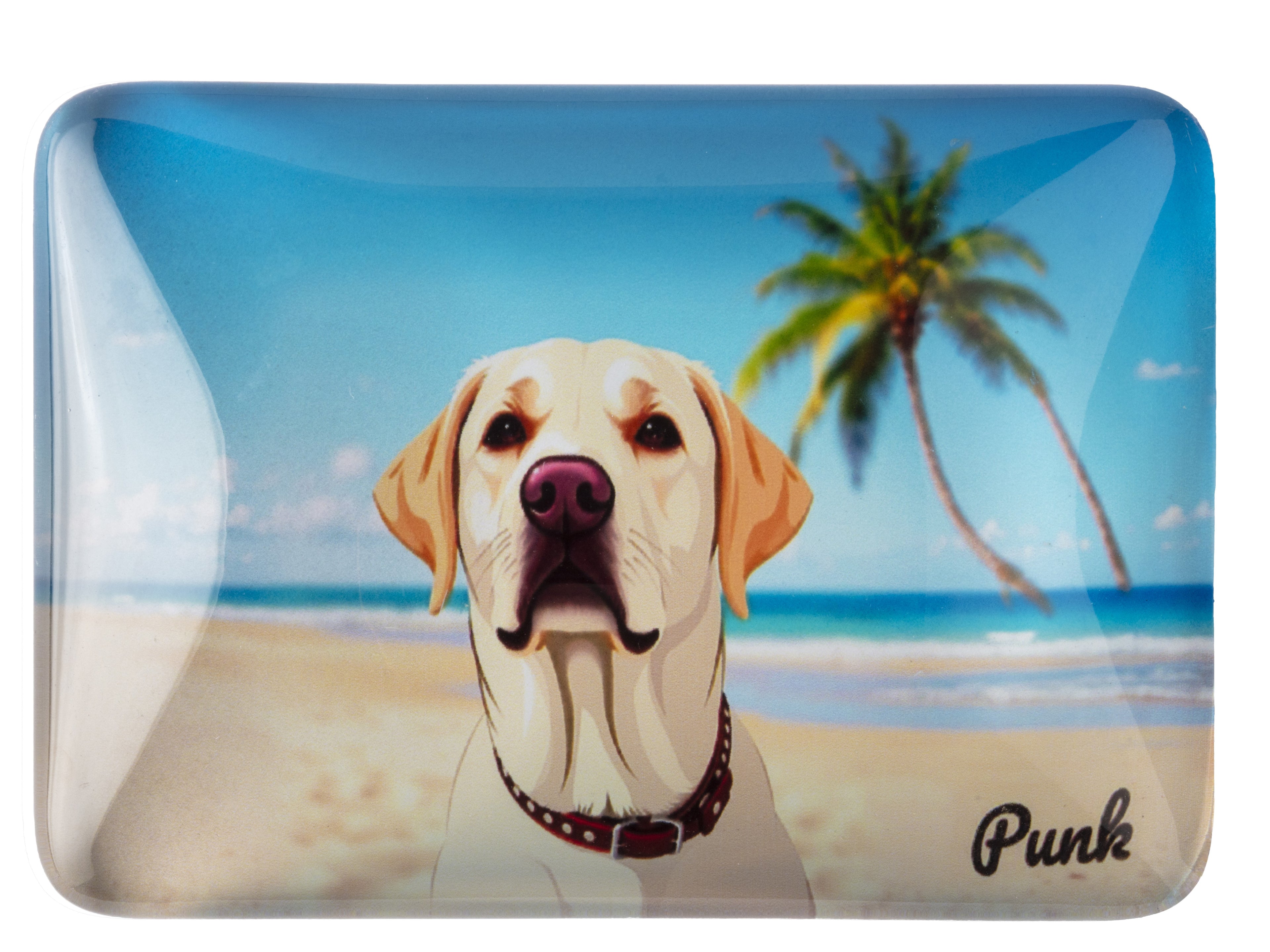 Crystal Glass Labrador Retriever Fridge Magnet