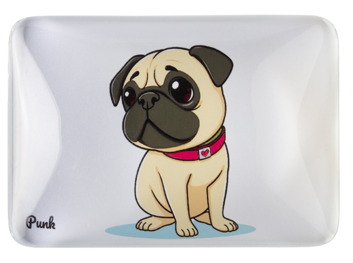 Crystal Glass Pug Fridge Magnet | Fun Fridge Décor |
