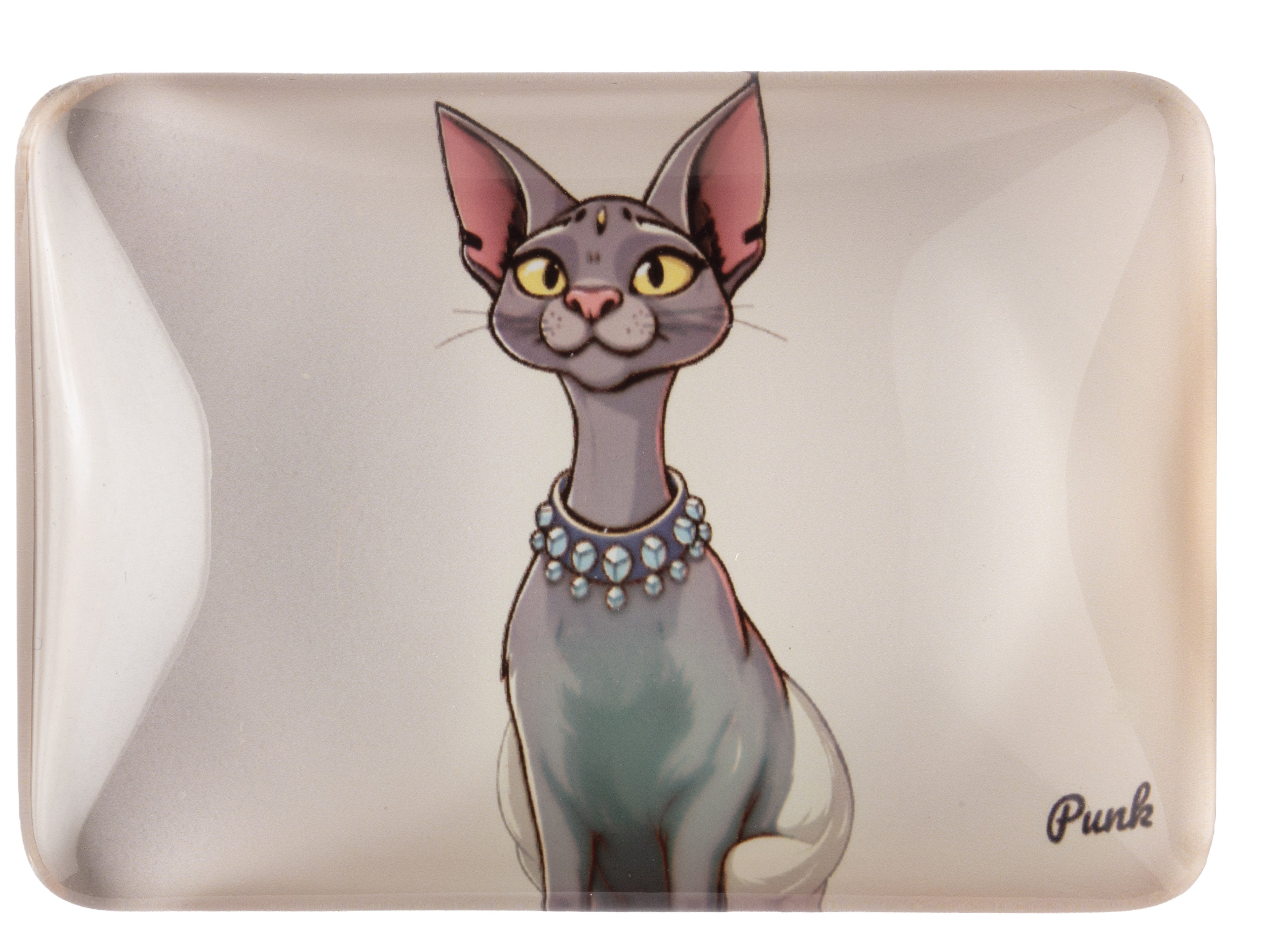 Crystal Glass Sphynx Cat Fridge Magnet
