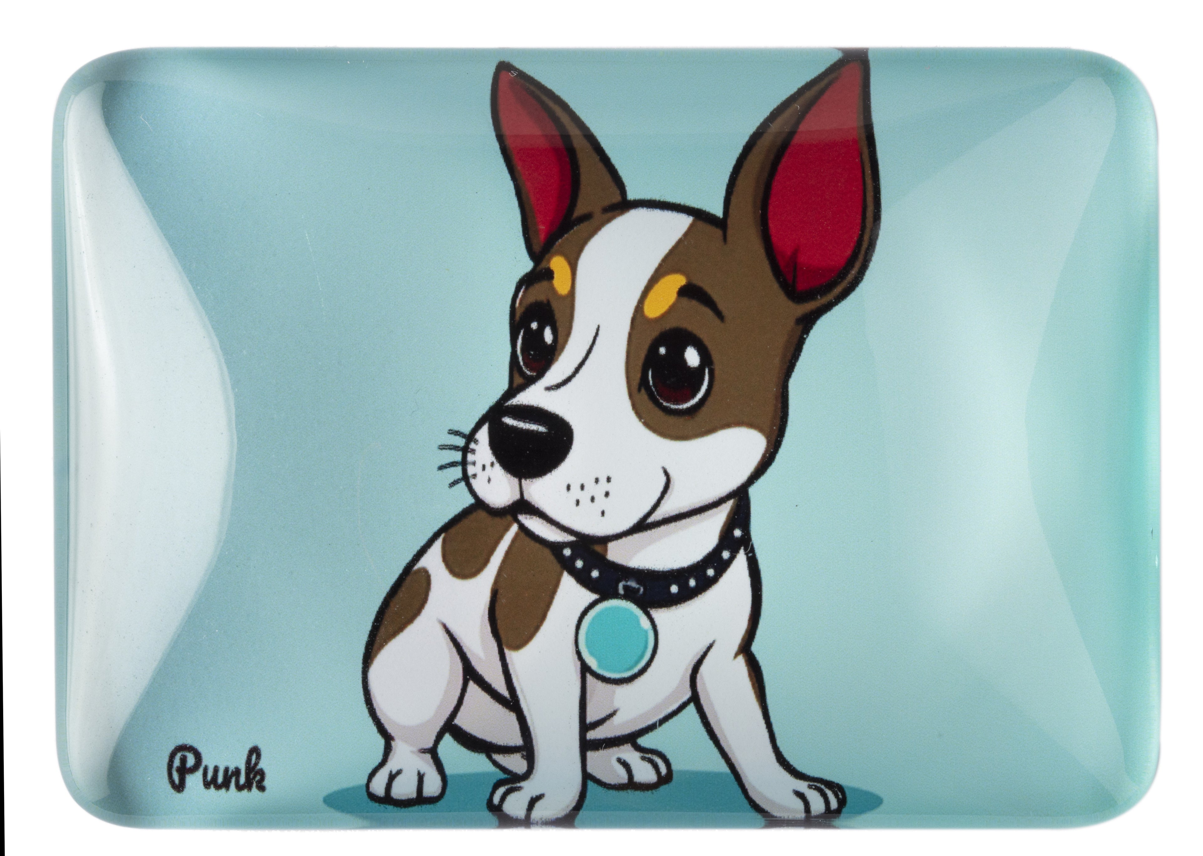 Crystal Glass Jack Russell Terrier Fridge Magnet