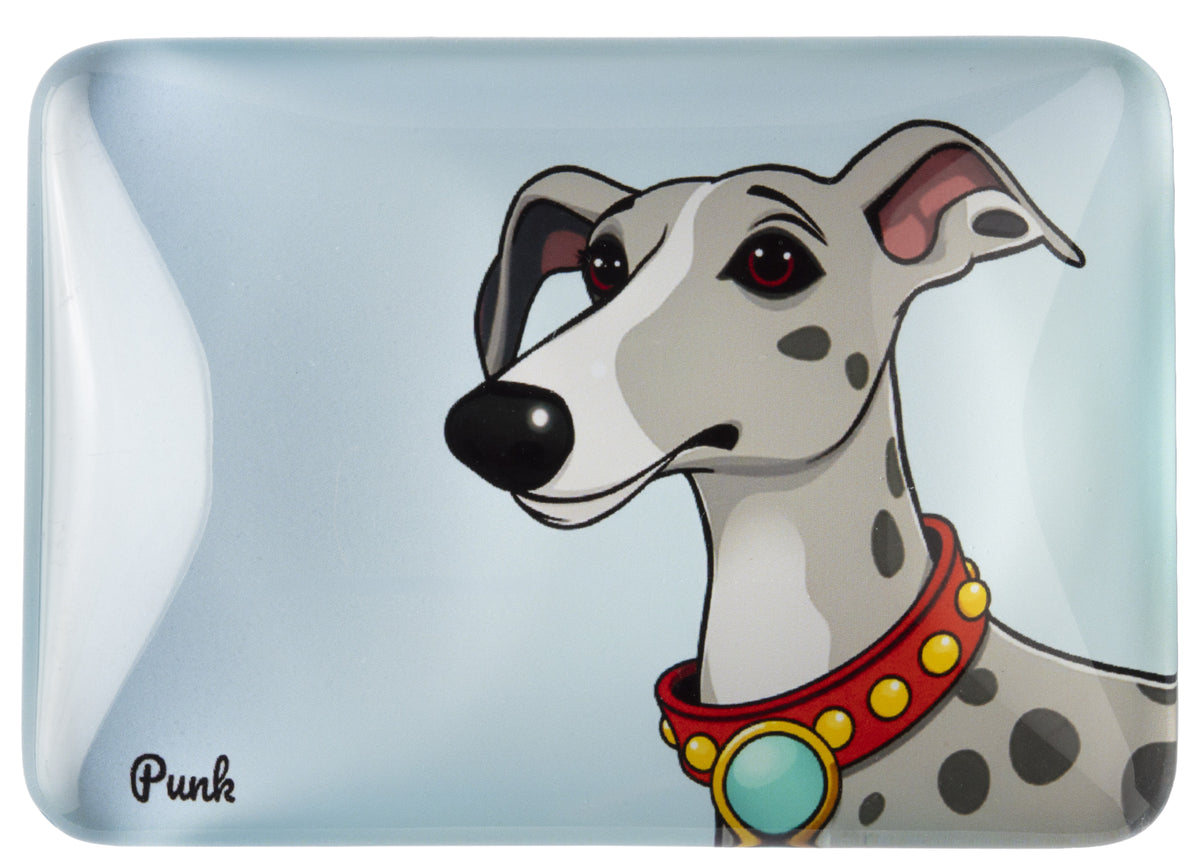 Crystal Glass Grey hound Refrigerator Magnet | Unique Gift