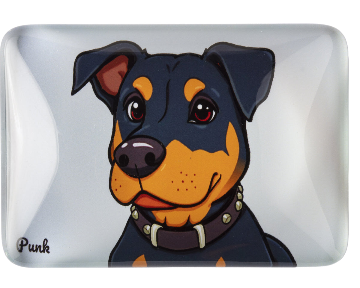 Crystal Glass Rottweiler Fridge Magnet | Ideal Gift