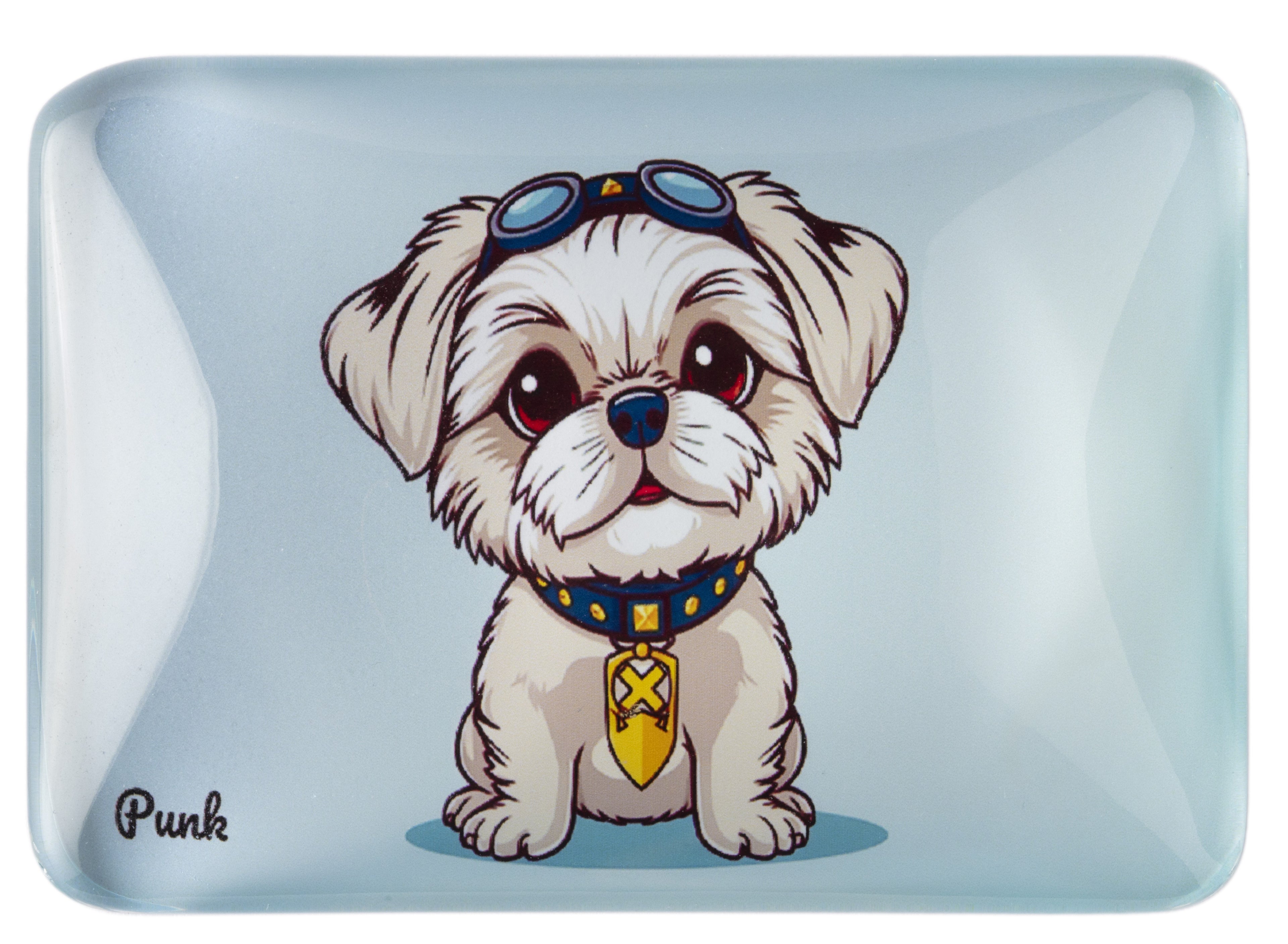 Crystal Glass Shih Tzu Fridge Magnet