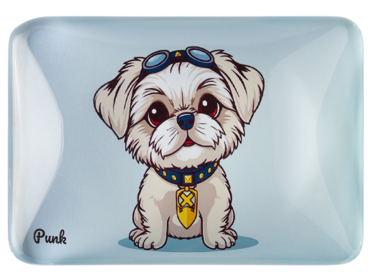 Crystal Glass Shih Tzu Fridge Magnet — Ideal Gift