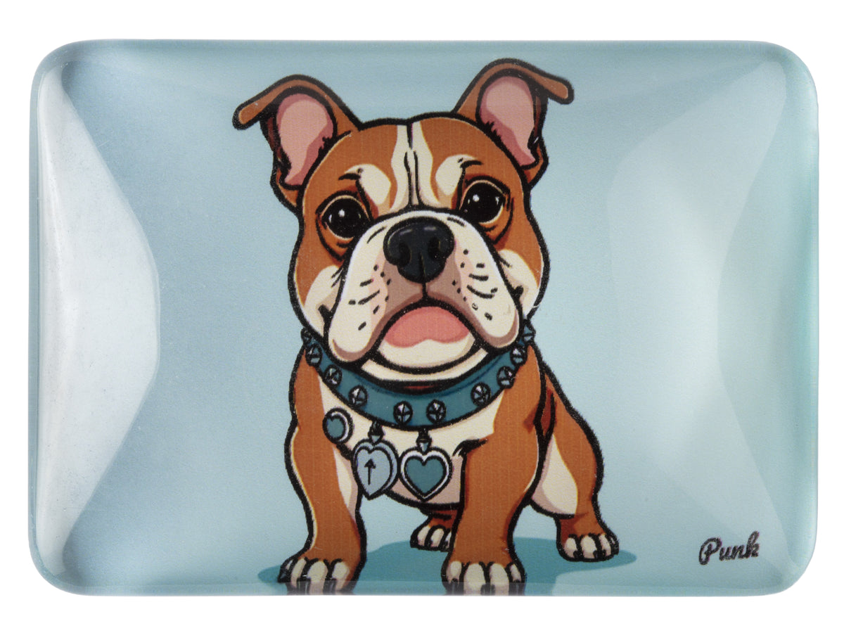 Crystal Glass Staffordshire Bull Terrier Fridge Magnet — Fun Gift