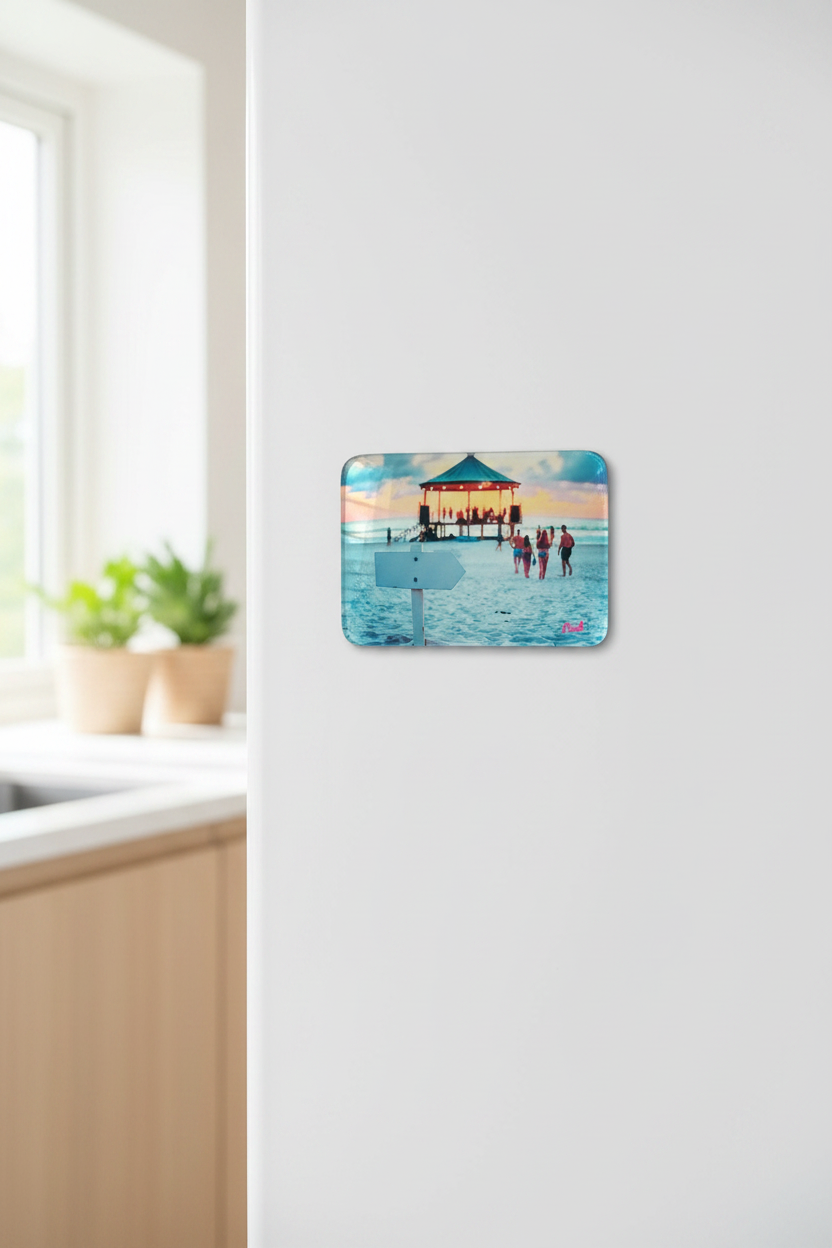Beach Scene Fridge Magnet Lifestyle