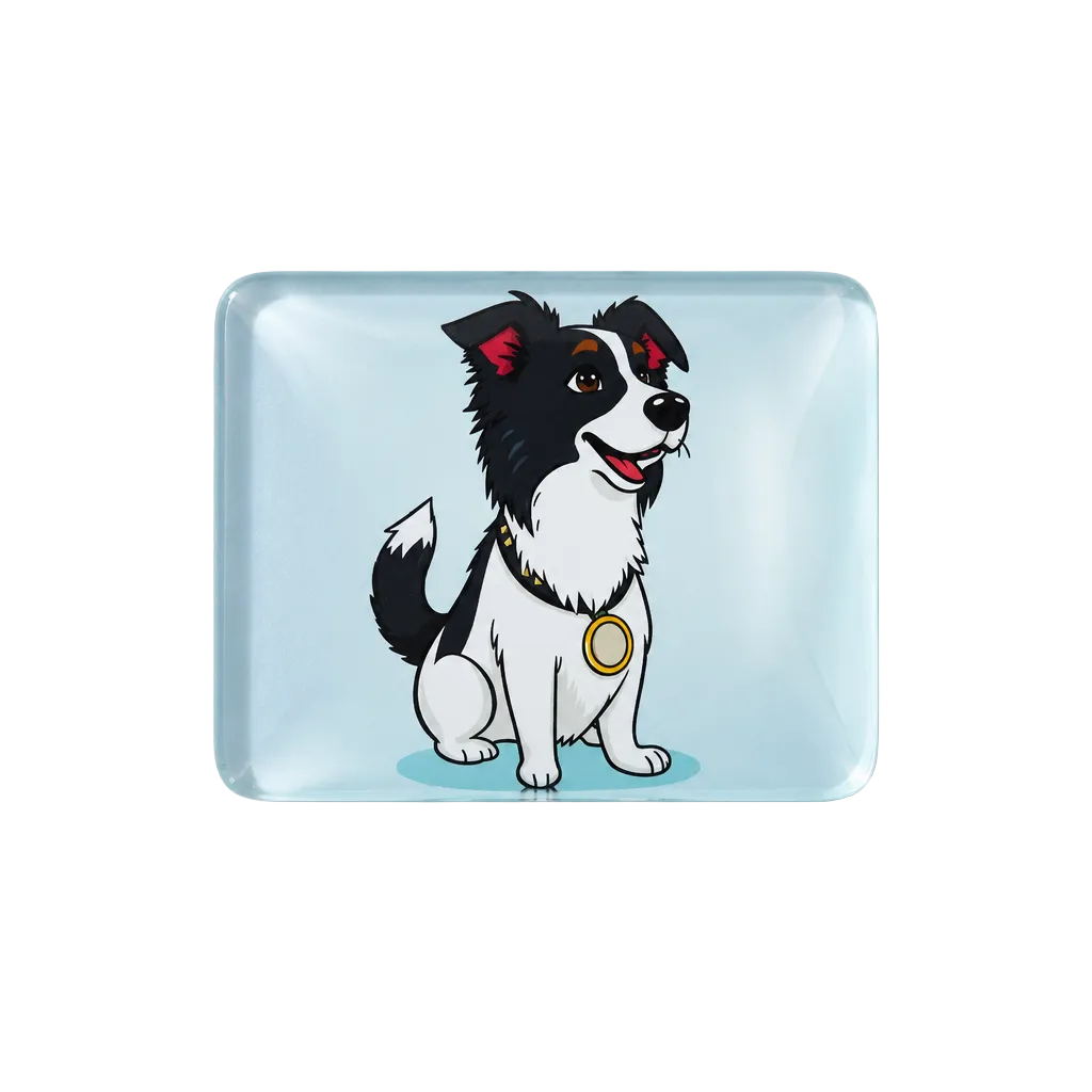 Border Collie magnet flatlay