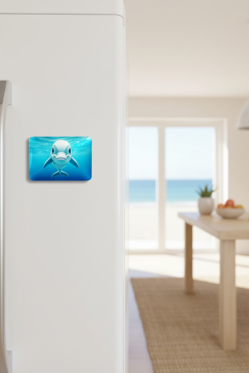 Dolphin Fridge Magnet Lifestyle