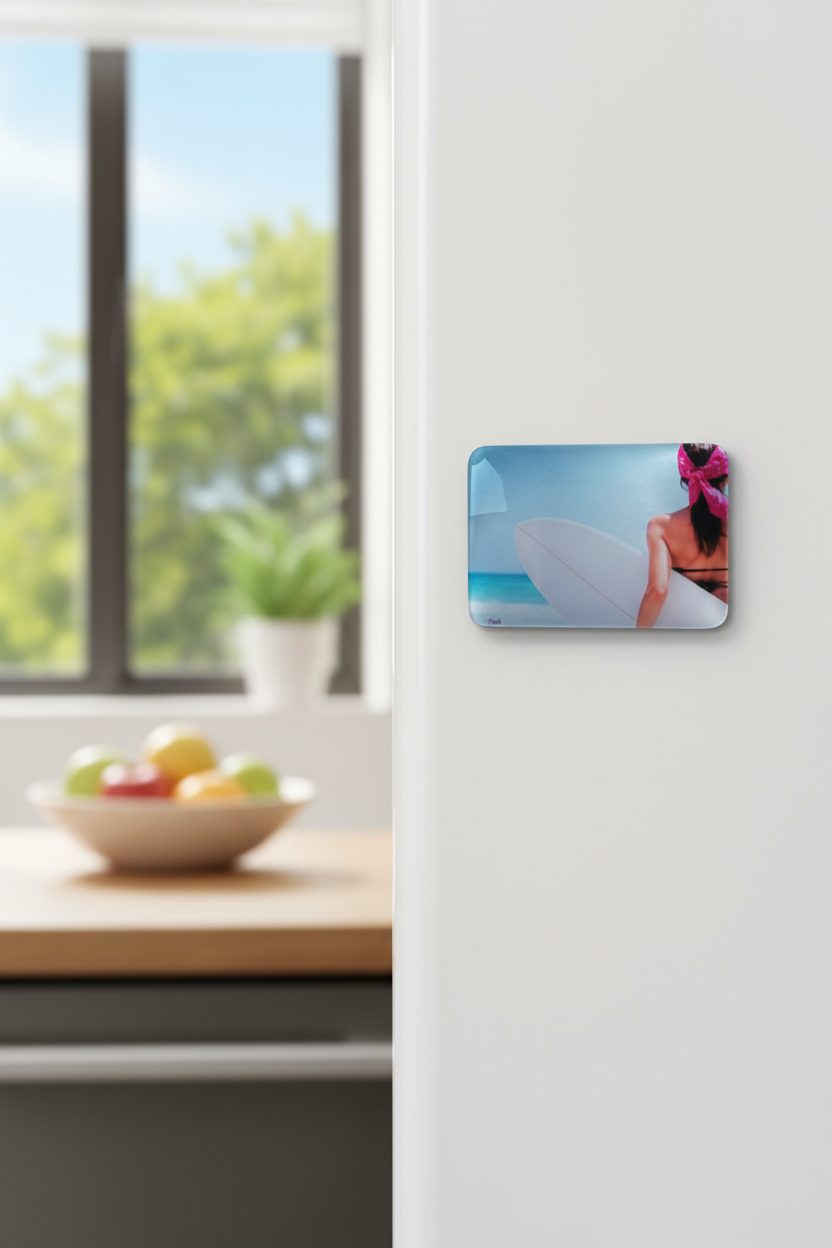 Female Surfer Fridge Magnet Lifestyle