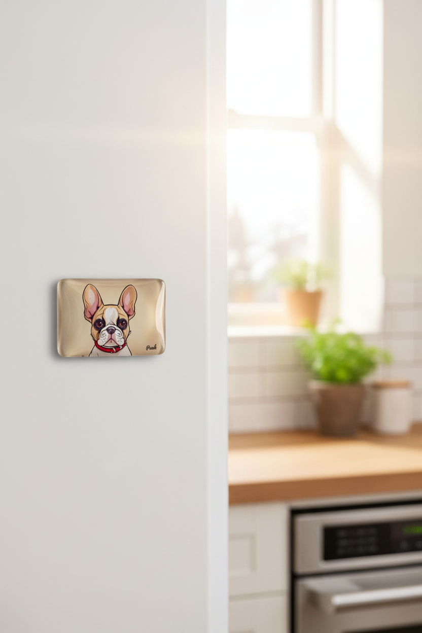 French Bulldog Fridge Magnet Lifestyle