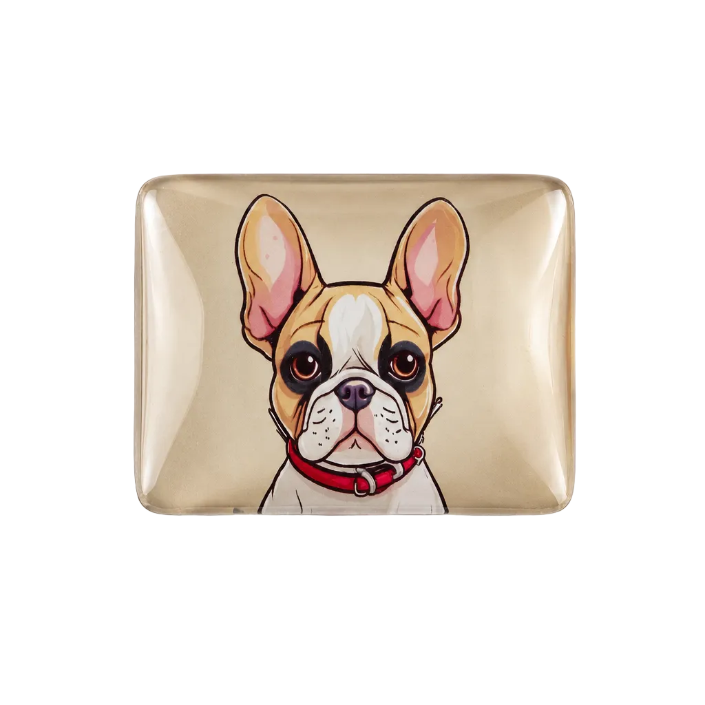 French Bulldog refrigerator magnet in crystal glass punkmagnets design