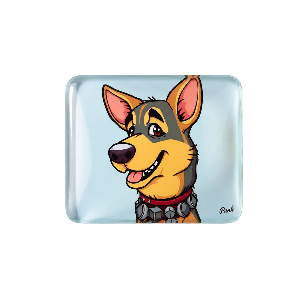 German Shepherd magnet flatlay