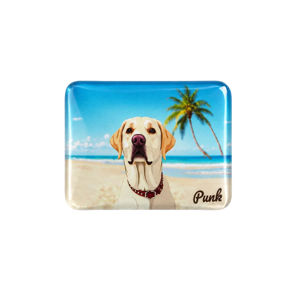 Golden Labrador fridge magnet 