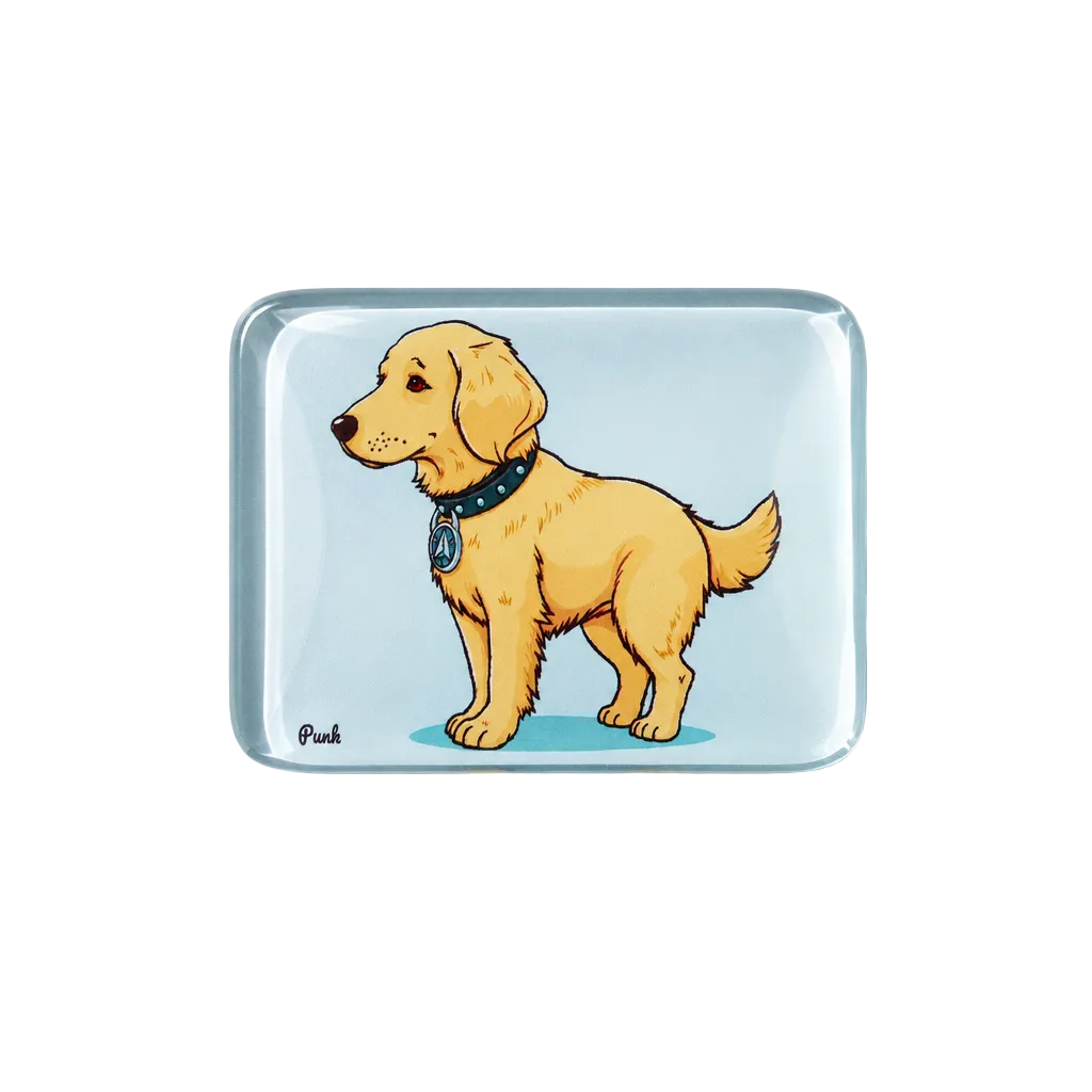 Golden Retriever magnet flatlay