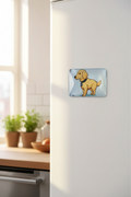 Golden Retriever Fridge Magnet Lifestyle