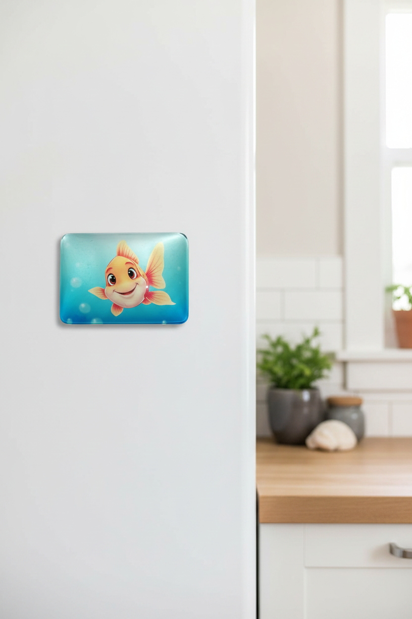 Goldfish Fridge Magnet Lifestyle