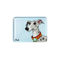 Whippet dog fridge magnet flatlay