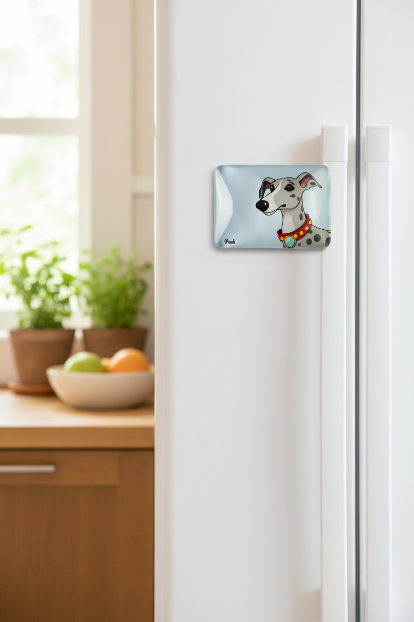 Greyhound Refrigerator Magnet Lifestyle