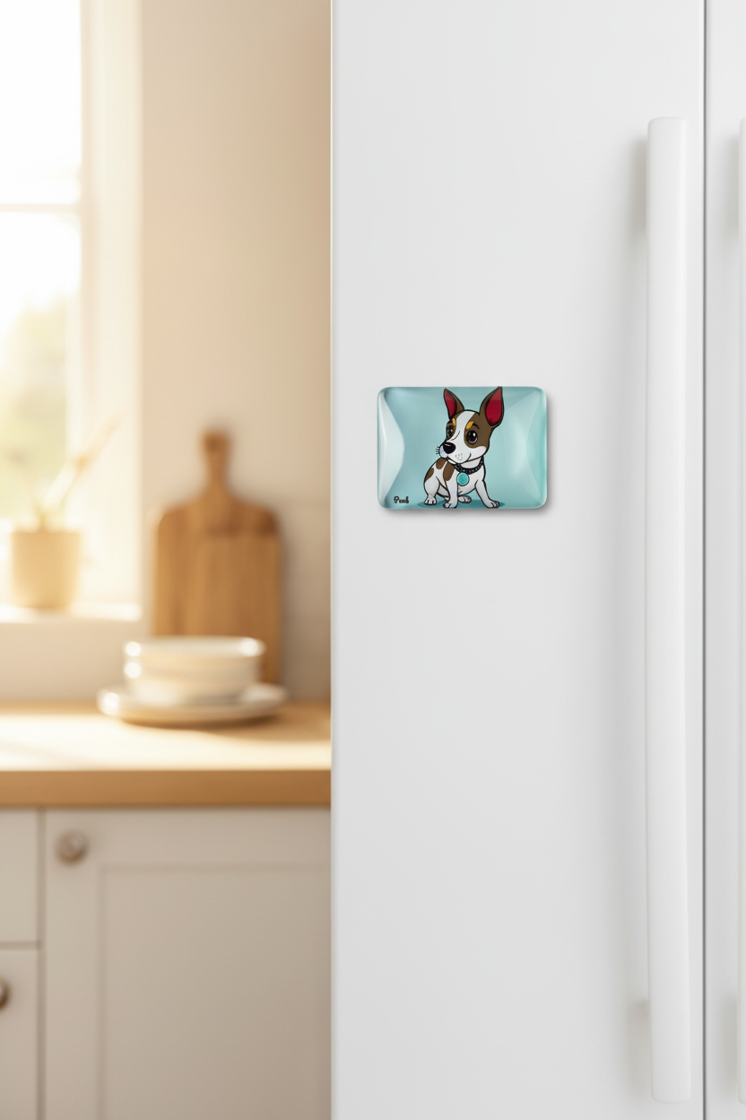 Jack Russell Fridge Magnet Lifestyle