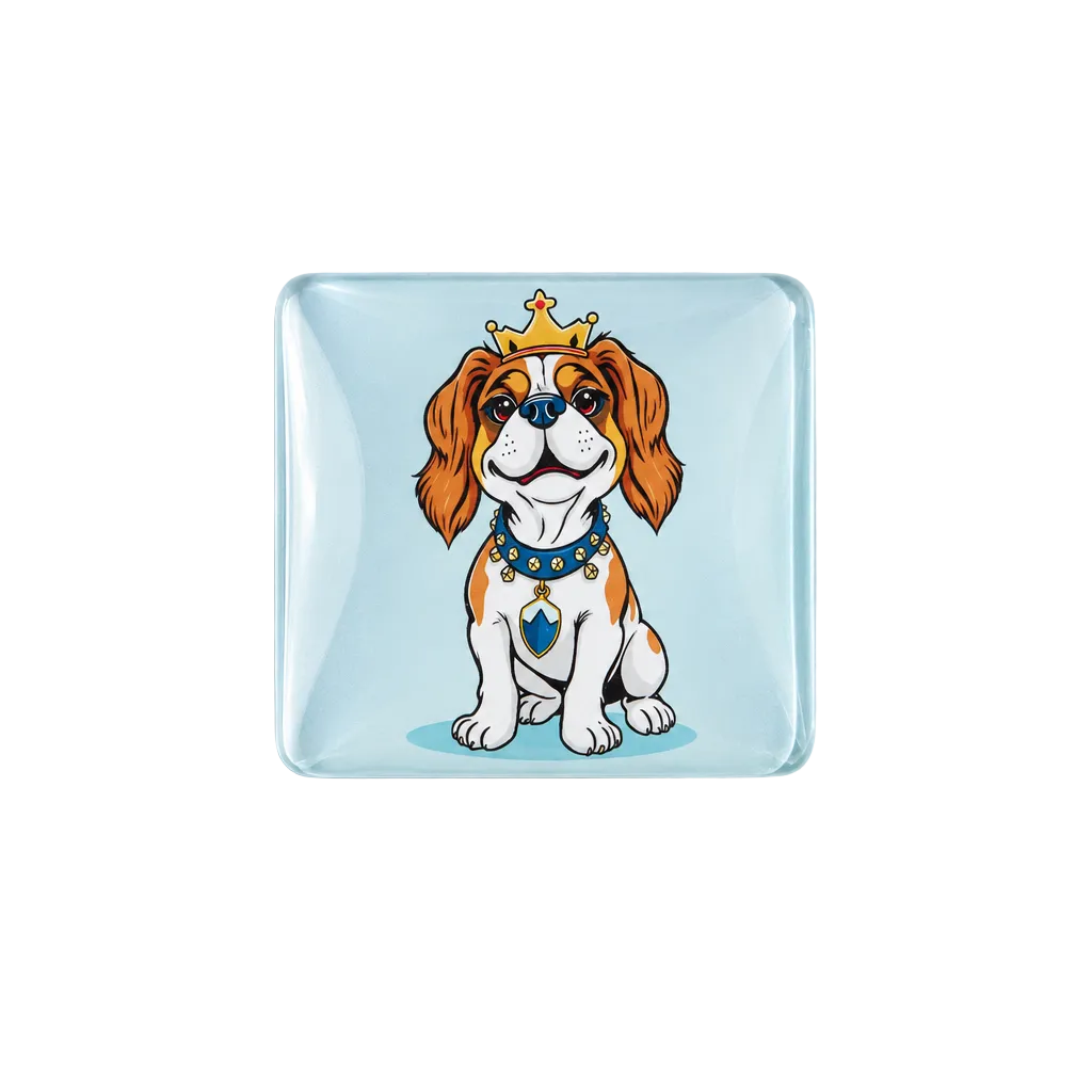 King Charles Spaniel magnet flatlay