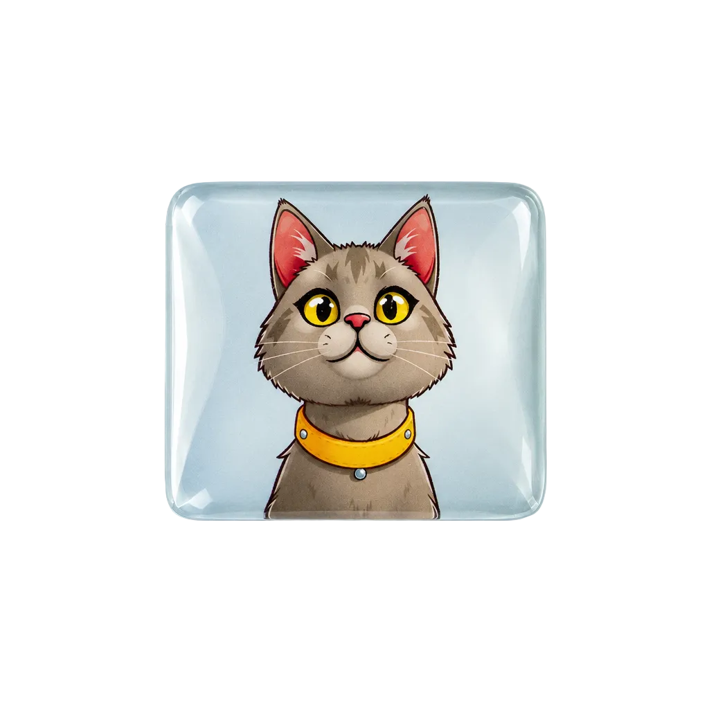 Persian Cat magnet flatlay