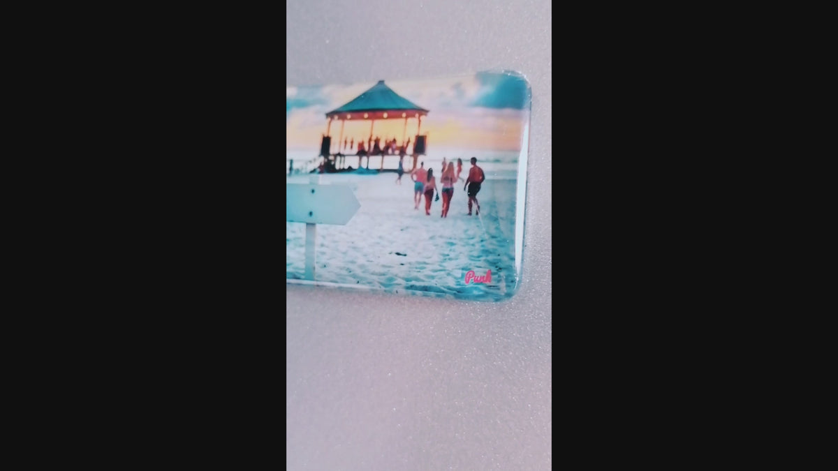 Crystal Glass Beach Fridge Magnet