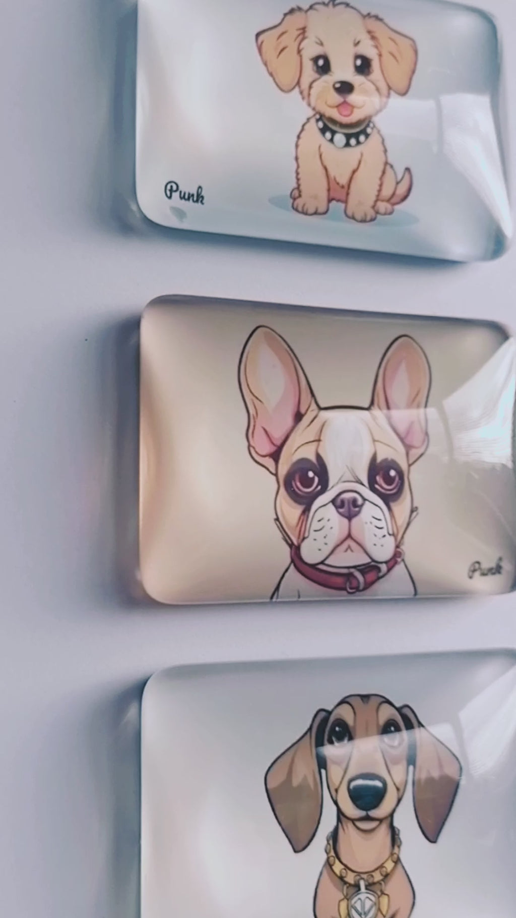 Cockapoo, frenchie and miniature dachsund fridge magnets