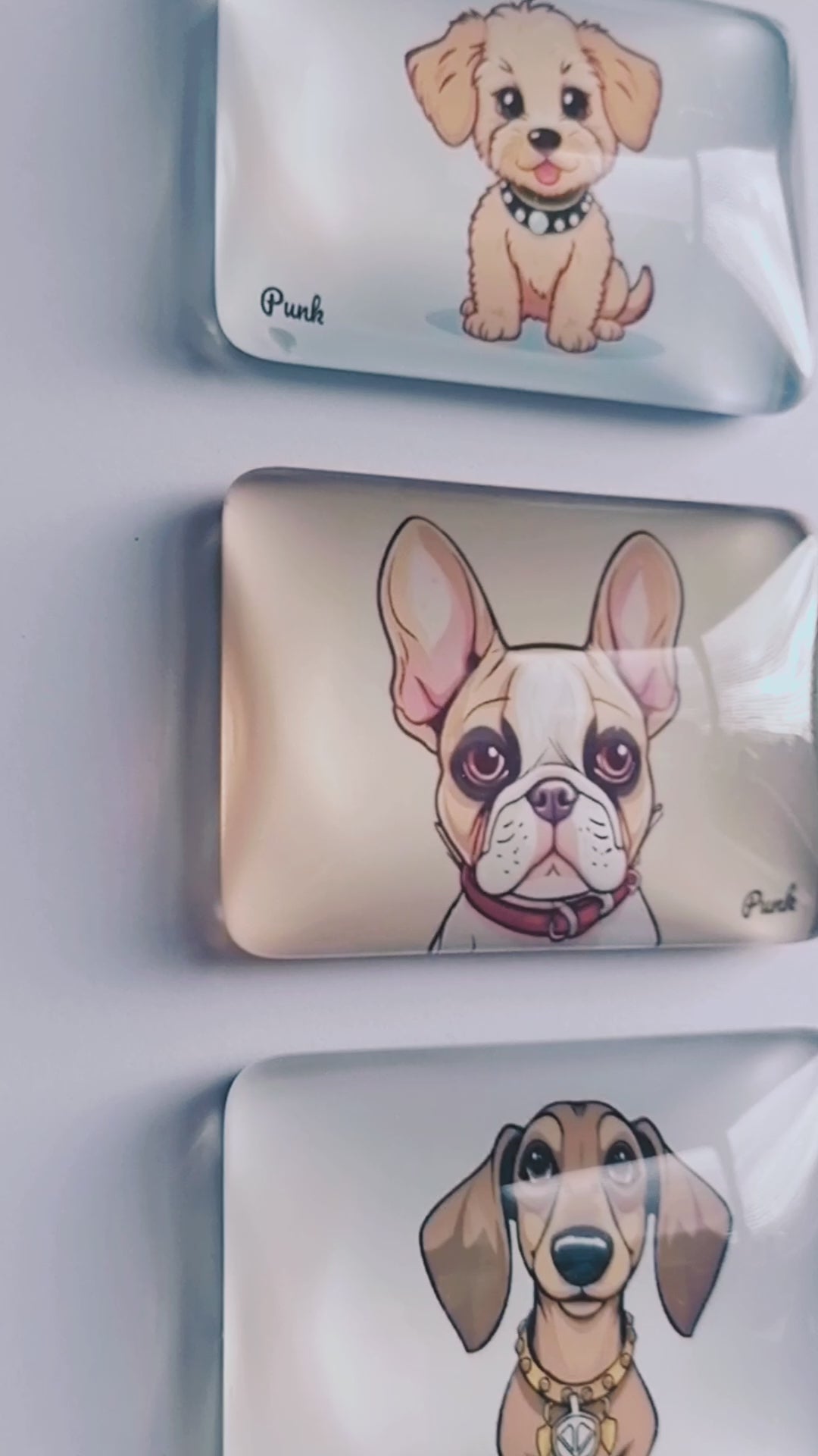 Cockapoo, frenchie and miniature dachsund fridge magnets