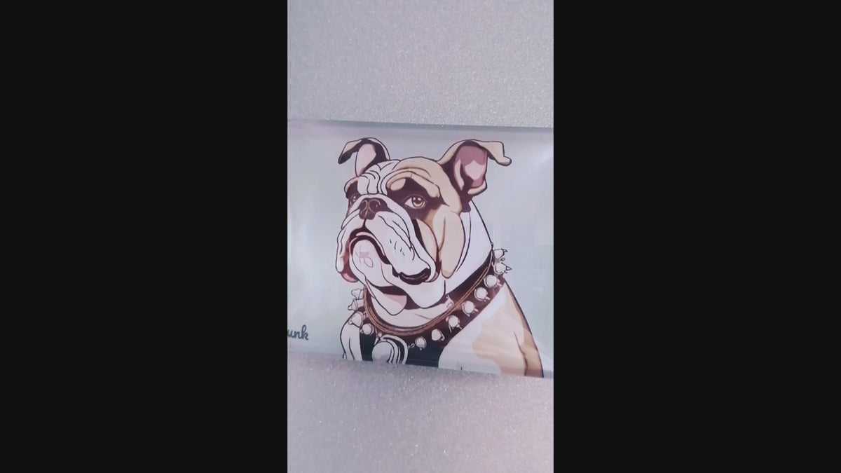 bulldog fridge magnet