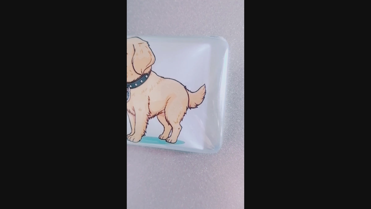 golden retriever fridge magnet