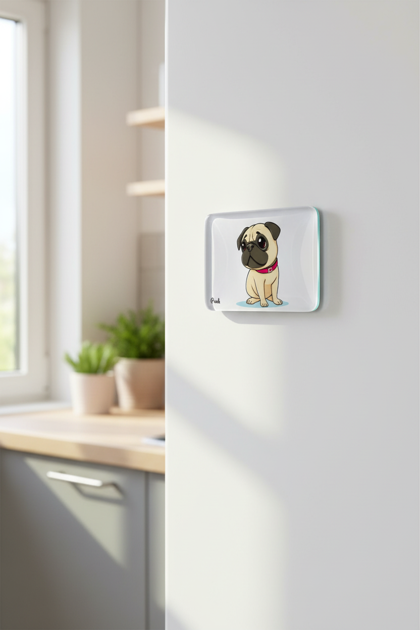 Pug Fridge Magnet Lifestyle