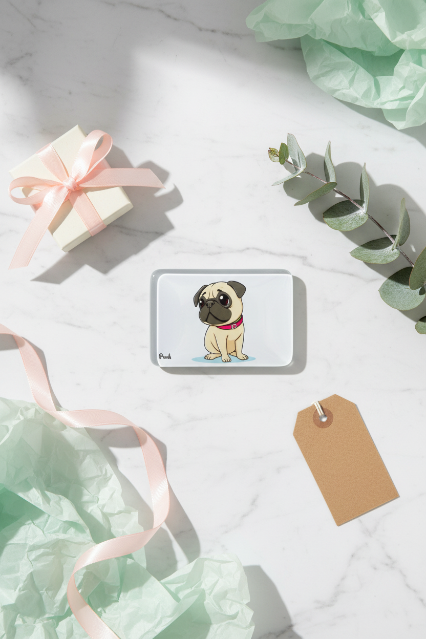 Pug Gift Flatlay