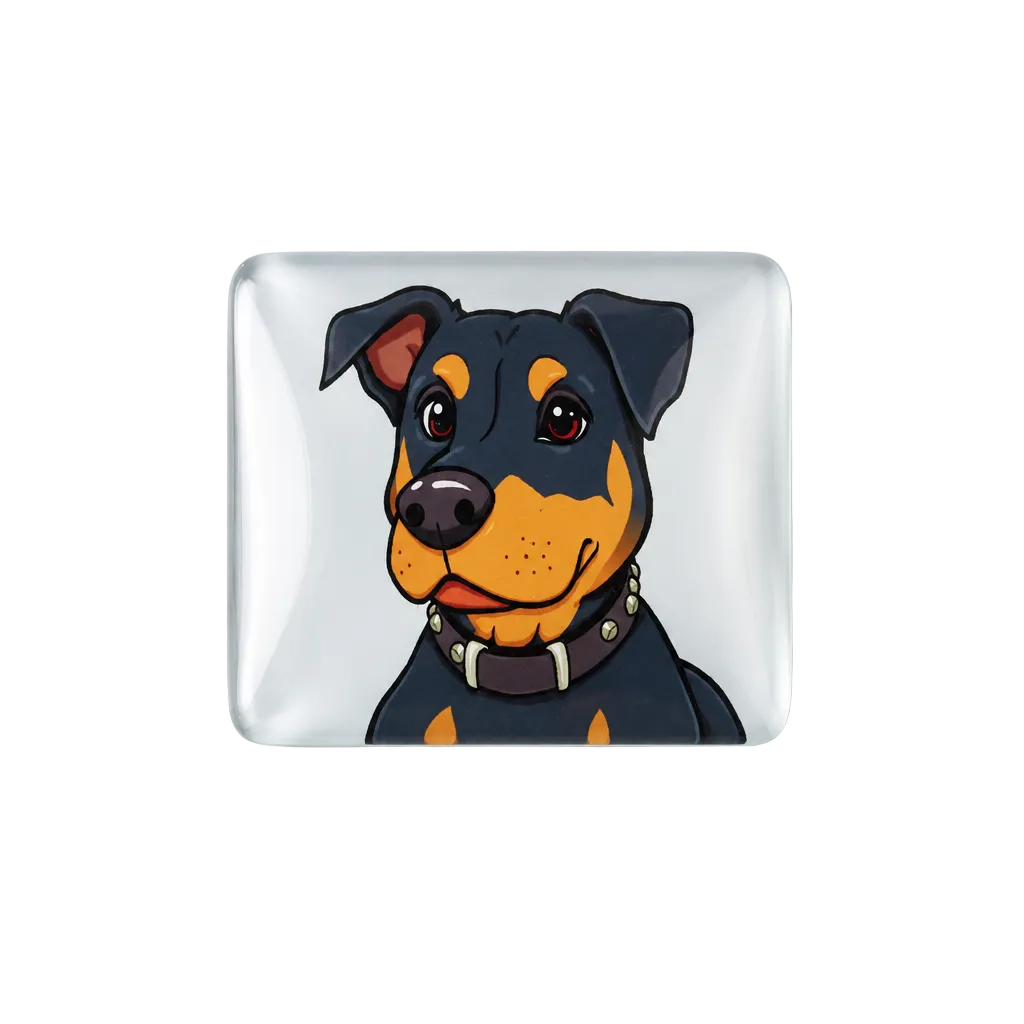 Rottweiler magnet flatlay