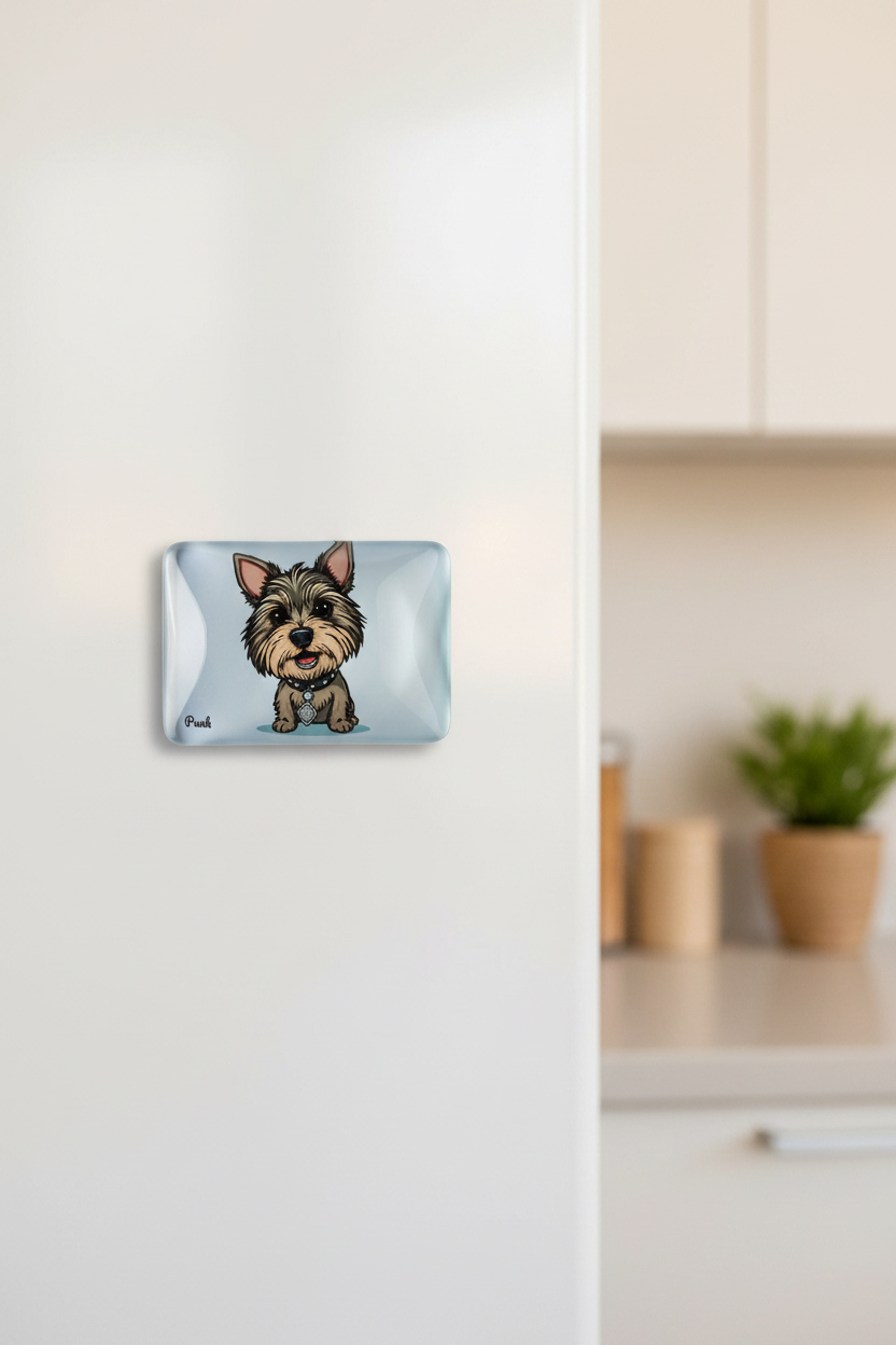 Yorkshire Terrier Fridge Magnet Lifestyle